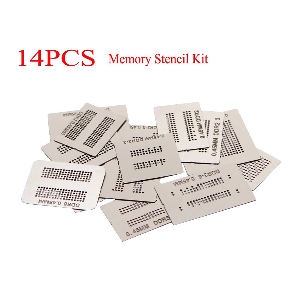 Трафареты для реболлинга памяти Direct Heat Memory BGA Reballing Stencils 14 шт.