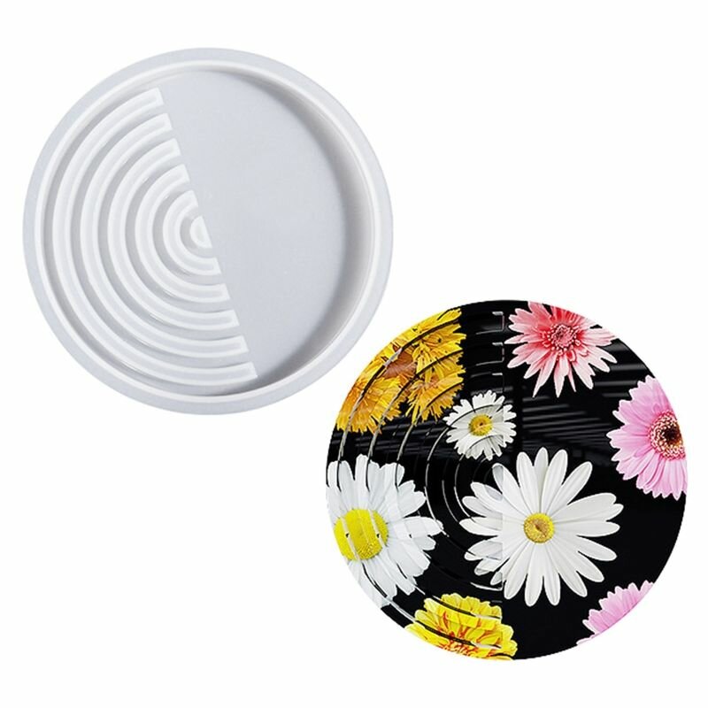 Формы для подносов столовых приборов DIY Coaster Силиконовая эпоксидная смола литья украшения дома