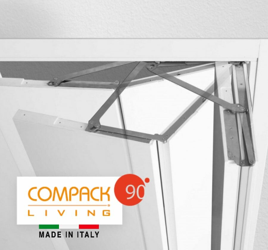 Складная раздвижная система Compack (Компакт) 90 RIGHT 100 для правосторонней двери 100 см, с открыванием на 90 градусов.