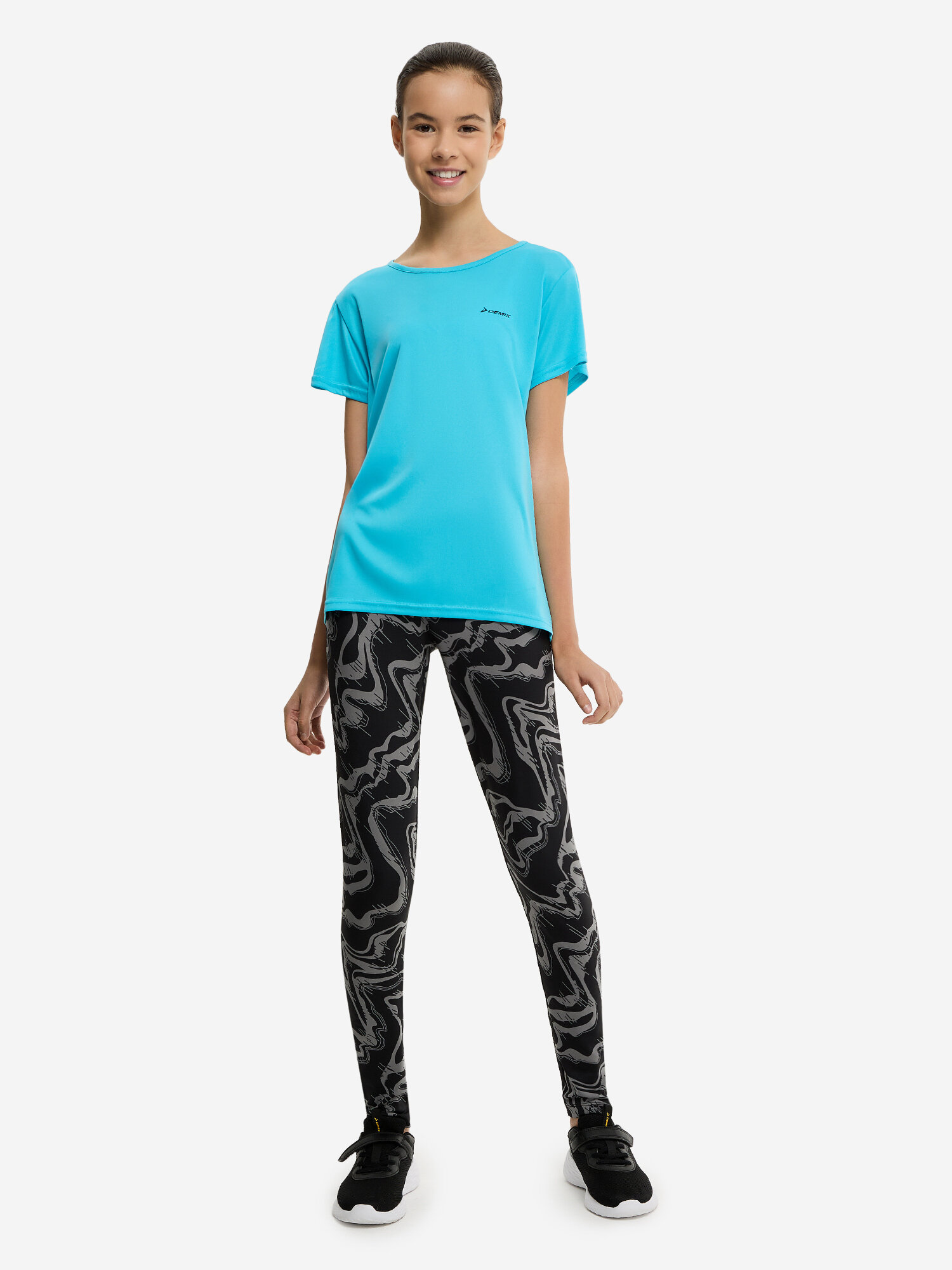 Футболка Demix, размер 134-140, голубой, — фото 1