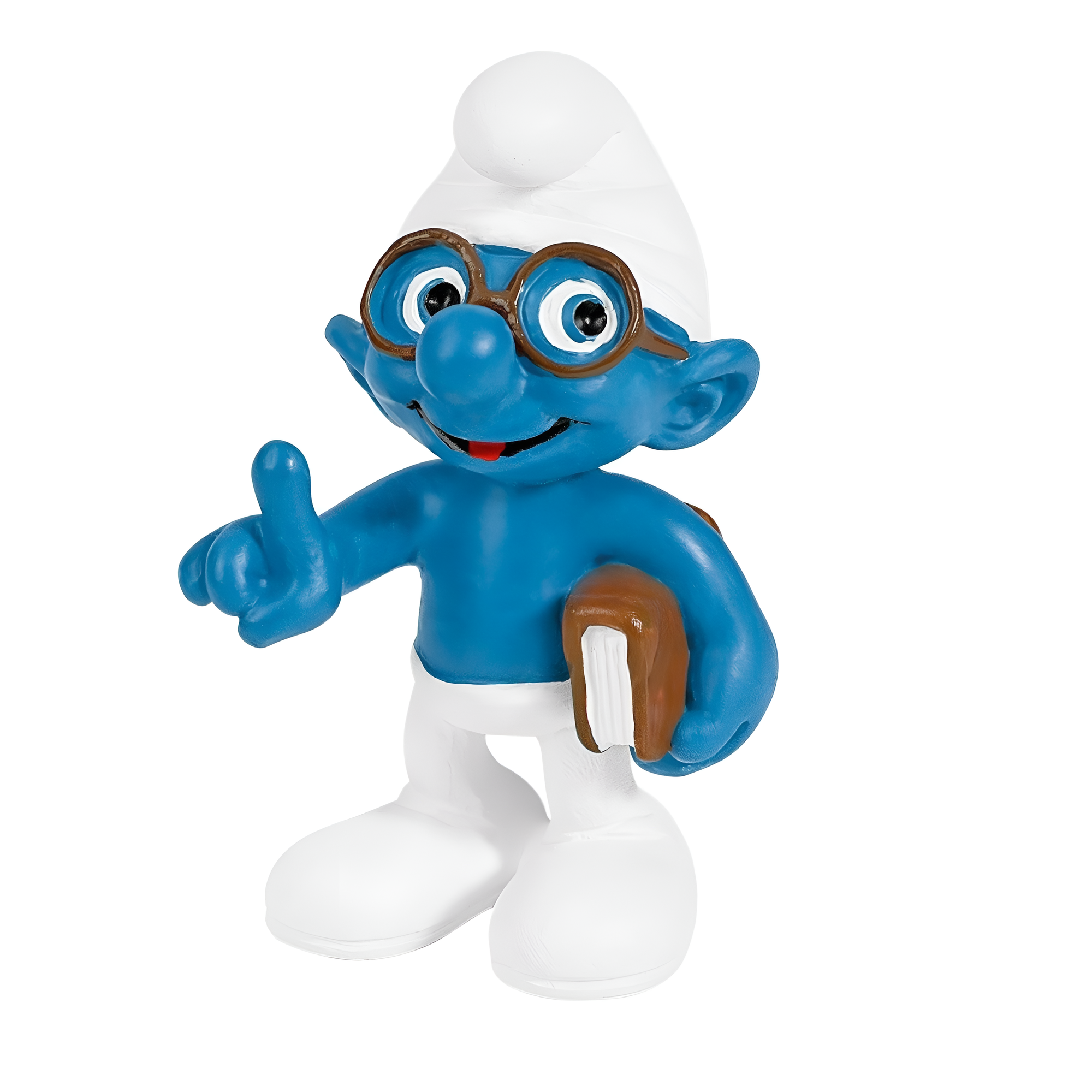 Фигурка Schleich Гномик Смурфик "Умник с книгой", каучуковый пластик, 20734
