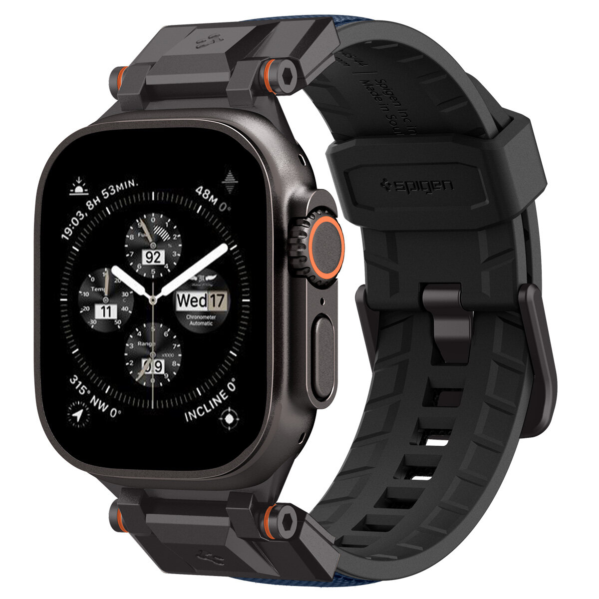 Ремешок Spigen на Apple Watch (49/46/45/44 mm) (AMP09103) DuraPro Armor / Спиген ремешок для Эпл Вотч, синий