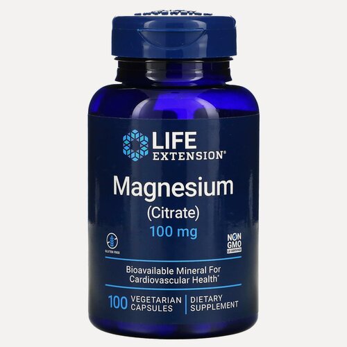 Изображение товара Капсулы Life Extension Magnesium Citrate / магний (цитрат), 100 мг, 100 шт.