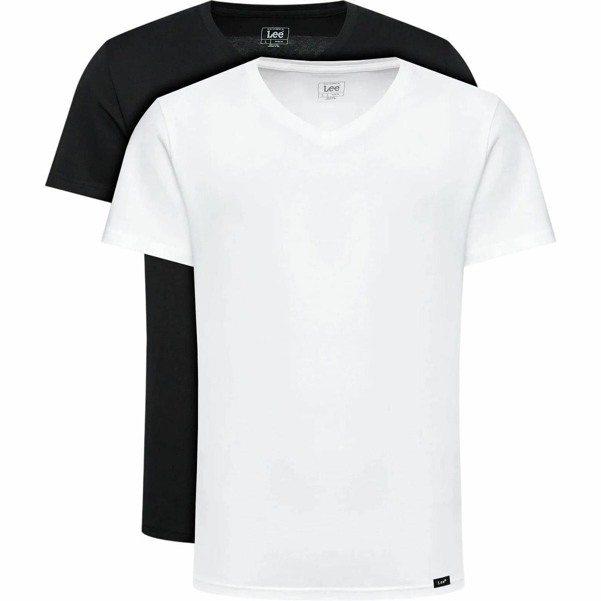 Футболка Lee Men Twin Pack Crew, размер XXL, черный/белый