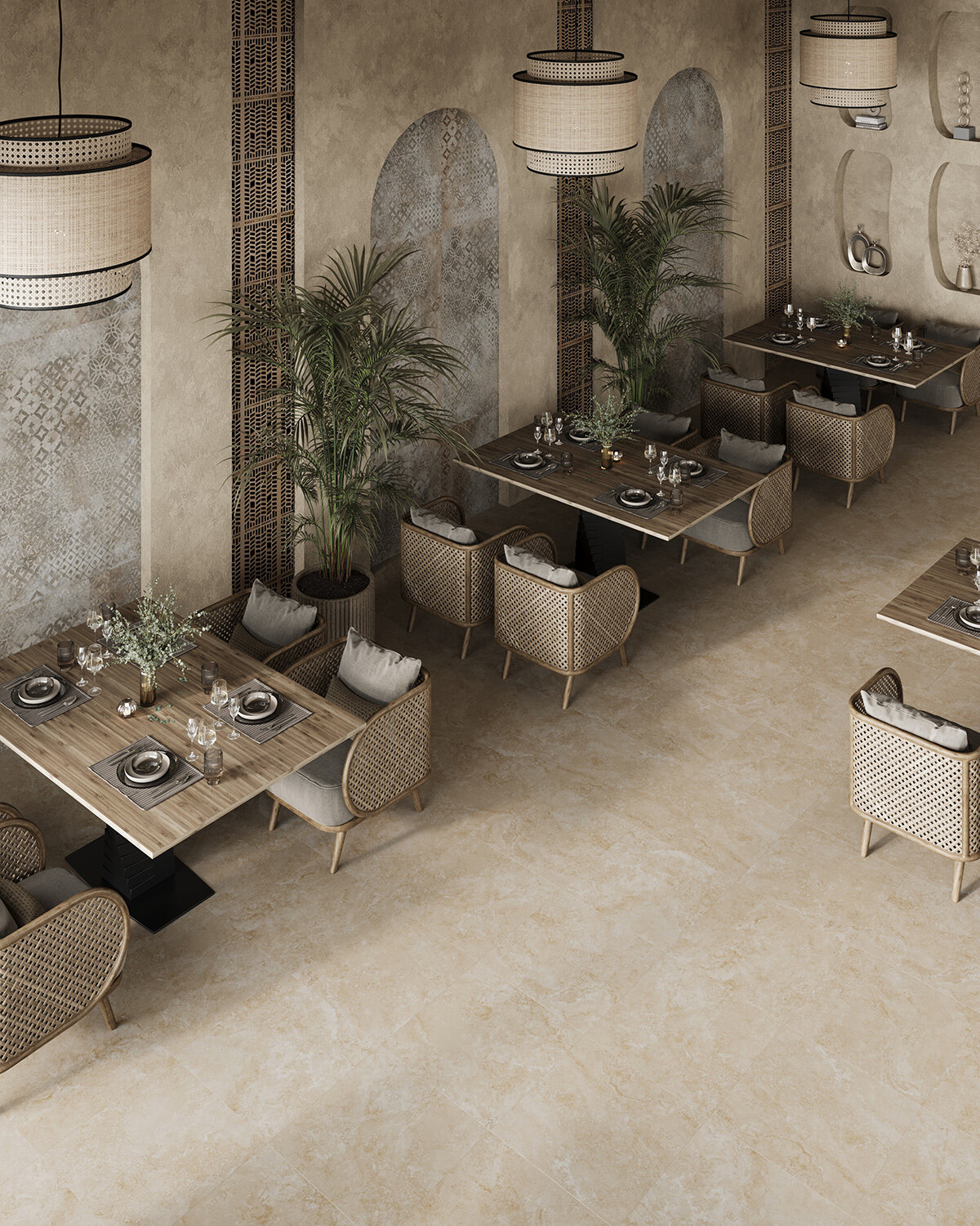 Керамогранит Mystical Charm Crema Relief Matt 60X60 см 144 м2