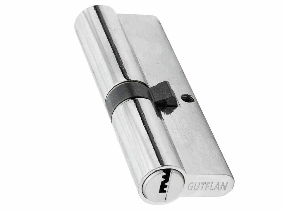 Цилиндр стальной GN 80 PC (35х10х35 ключ/ключ хром) GUTFLAN