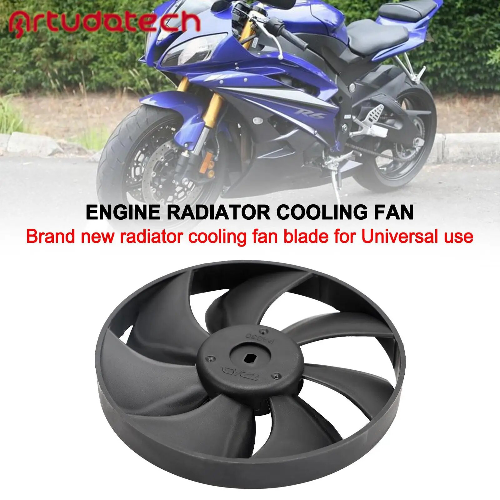 Лопасть охлаждающего вентилятора радиатора двигателя для Yamaha YZF R6 YZF-R6 2006-2016