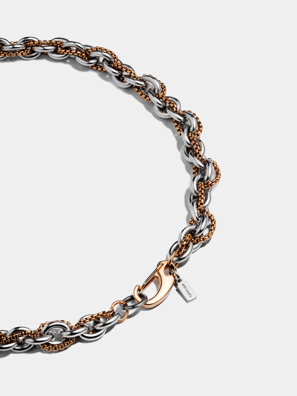 Чокер RESURS, длина 46 см, серебряный, золотой — фото 1