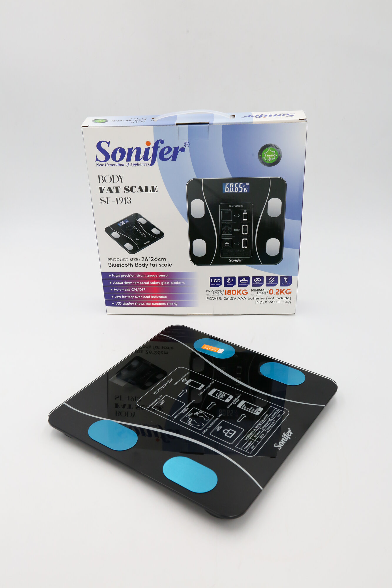 Умные весы напольные SONIFER SF-1913 1шт 1х20