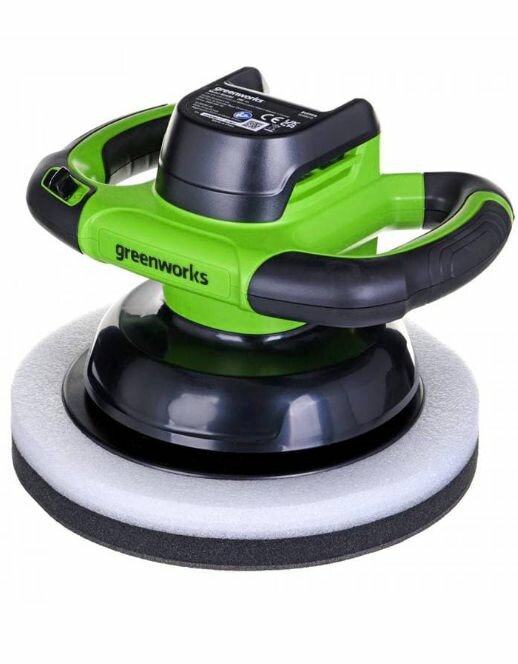 Полировальная машина акк. Greenworks G24BU10 24V 254 мм 2800 об/мин ампл.115 мм без АКБ и ЗУ 3502107