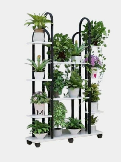 Железная подставка для цветов из 6 слоев, для украшения сада