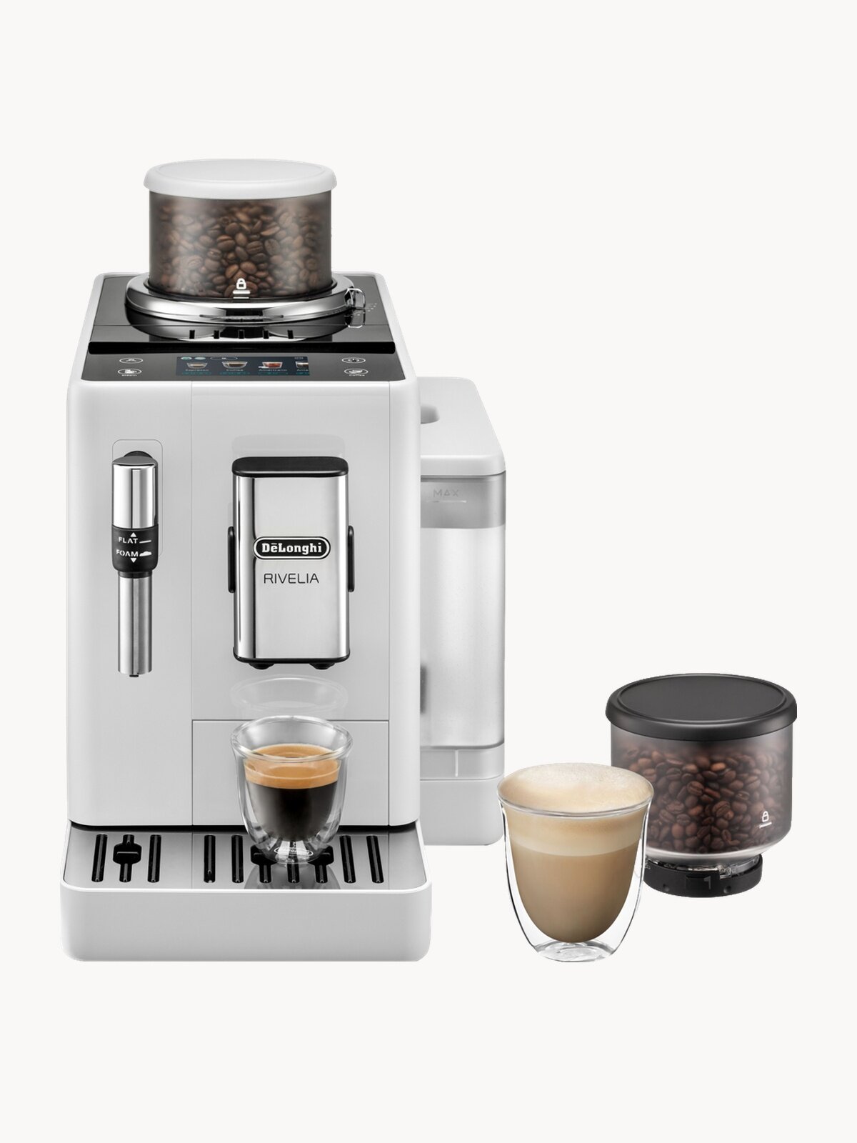 Автоматическая кофемашина DeLonghi Rivelia EXAM440.35. W Цвет Белый