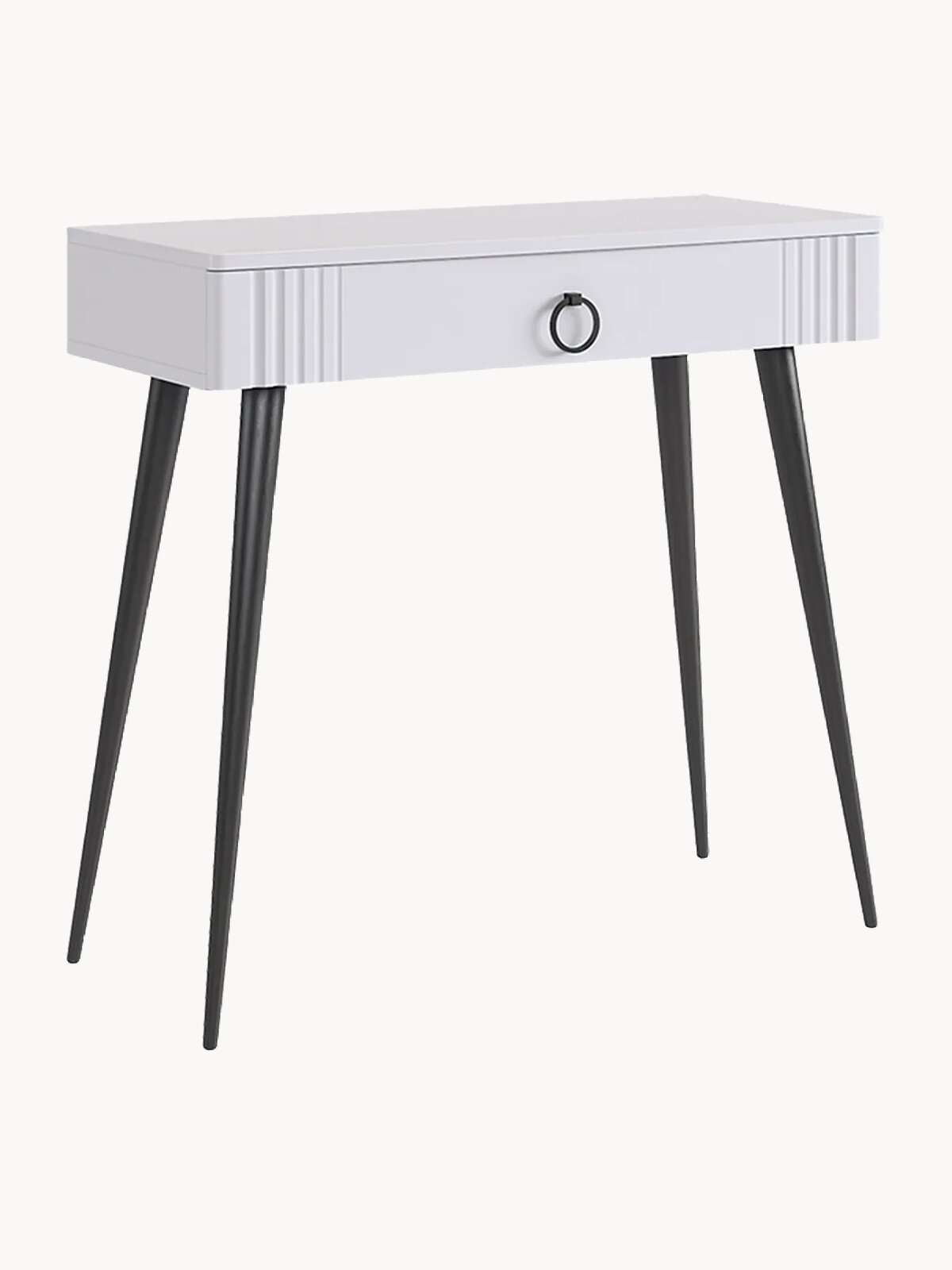 Туалетный столик "Ева" 2 с ящиком (без зеркала), цвет Белое дерево, 80*36*85 см, Mebelson