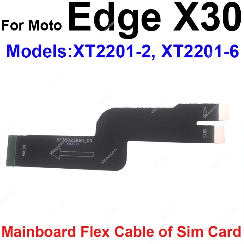 Для Motorola MOTO Edge 20 30 Lite Pro Neo Ultra Fusion S30 X30 Edge Plus 2020 2021, материнская плата, гибкий кабель, материнская плата с ЖК-экраном
