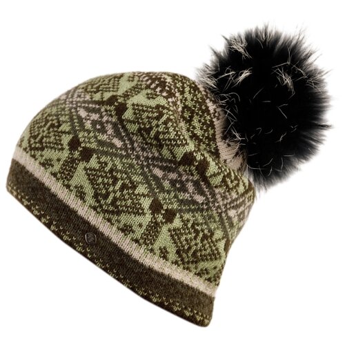 фото Шапка женская finn flare, цвет: темно-зеленый w19-12140_507, размер 56