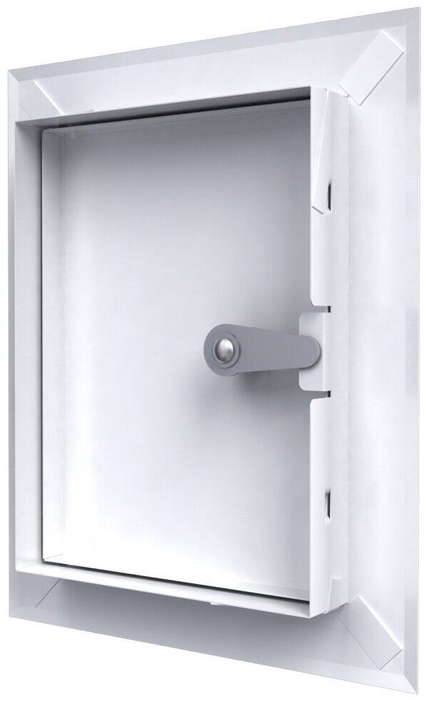 Ревизионный люк-дверца с фланцем и замком на ключе Evecs ЛТ3050МЗ, белый, 360 х 560 мм, фланец 300 х 500 мм - фотография № 2