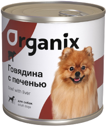 Влажный корм для собак ORGANIX говядина, печень 750 г
