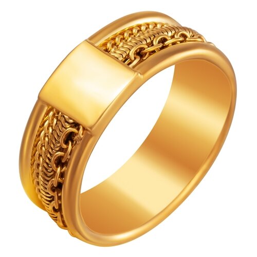 фото Element47 широкое ювелирное кольцо из серебра 925 пробы an1147_ko_yg, размер 18