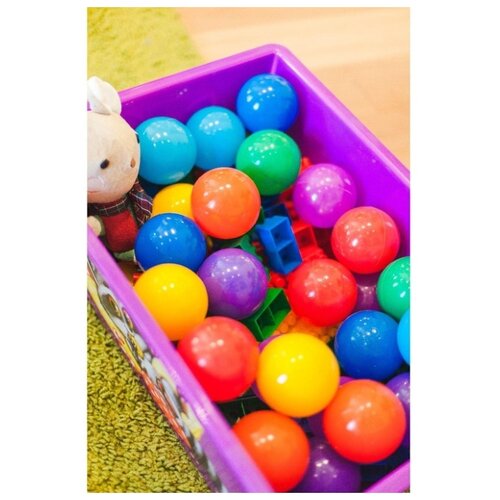 фото Шарики для сухого бассейна с рисунком, диаметр шара 7,5 см, набор 8 штук, цвет разноцветный соломон