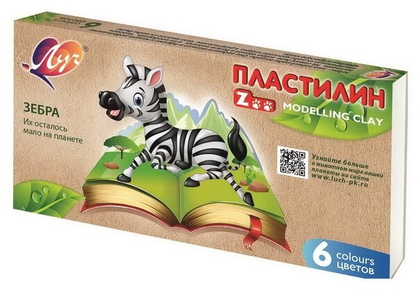 Пластилин Луч Zoo 6 цветов (30С1810-08) 6 цв.