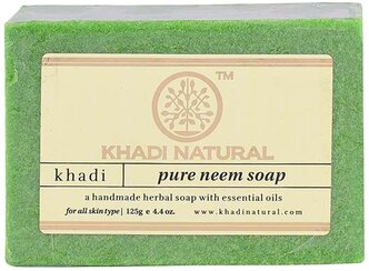 Khadi Natural Мыло кусковое Pure neem soap, 125 г