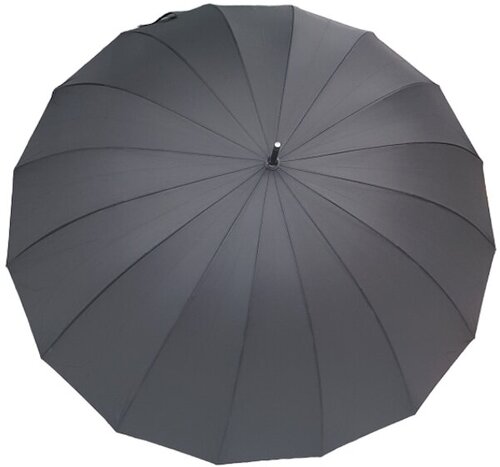 Зонт-трость полуавтомат, купол 120 см, 16 спиц, система «антиветер», чехол в комплекте, черный