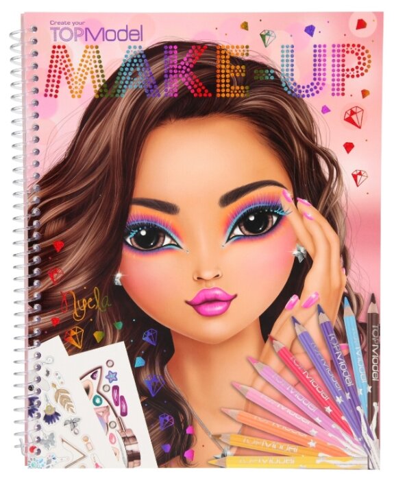 TOPModel Раскраска с наклейками. Make-up