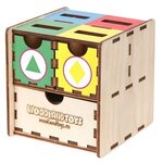 Развивающая игрушка Woodland Комодик куб Фигуры цвет 119102 - изображение