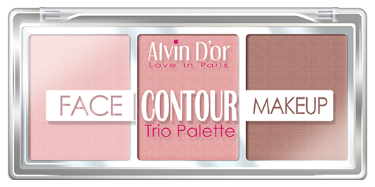 Alvin D'or Палетка для контурирования Face Contour Makeup Trio Palette, 01 light