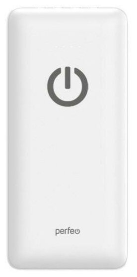 Внешний аккумулятор Power Bank 10000 мАч Perfeo Absolute белый PF_B4879