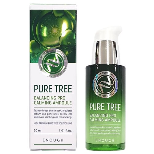 Enough Pure Tree Balancing Pro Calming Ampoule сыворотка для лица с чайным деревом, 30 мл эссенция enough pure tree balancing pro calming essence 30 мл