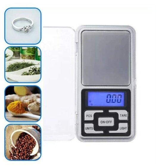 Весы POCKET SCALE 300/0,01 г. Высокоточные, карманные, ювелирные, портативные - фотография № 2