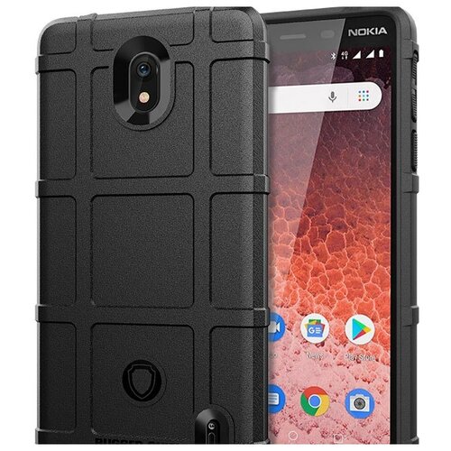 фото Чехол-бампер mypads для nokia 1 plus противоударный усиленный ударопрочный черный