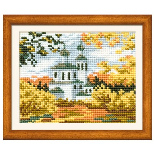 фото 631 набор для вышивания riolis 'осень в деревне', 16*13 см риолис