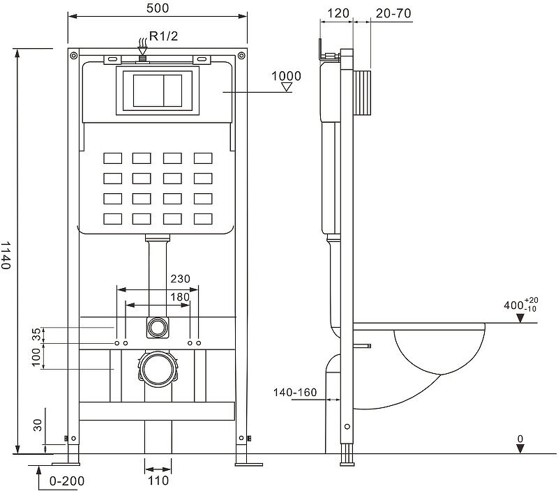 Инсталляция для унитаза Abber AC0105 - фотография № 9