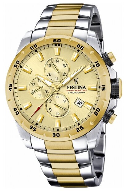 Наручные часы FESTINA Chrono Sport Chrono Sport 20463, серебряный, золотой