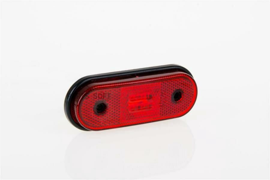FRISTOM Фонарь габаритный красный LED с проводом 2x075 мм 12В- 30В