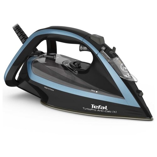 Утюг Tefal FV5695E1, черный/голубой утюг tefal fv1710 virtuo голубой