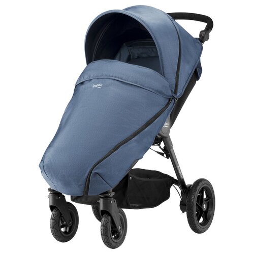 фото Прогулочная коляска britax b-motion 4 (с накидкой на ножки) blue denim