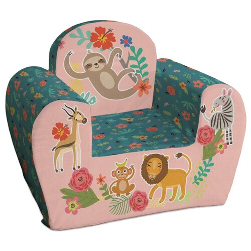 фото Игрушечное детское кресло "дружба лисы и зайца" с антискользящим основанием joyarty