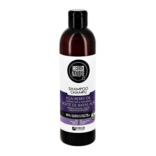 Шампунь для волос HELLO NATURE ACAI BERRY OIL с маслом ягод асаи (для окрашенных волос) 300 мл