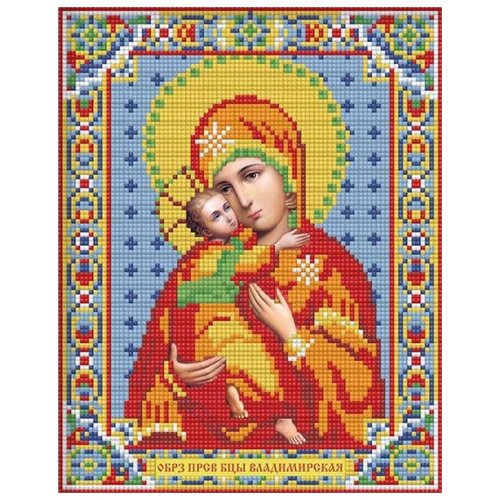 Алмазная вышивка Алмазная Живопись Икона Владимирская Богородица, 28x22