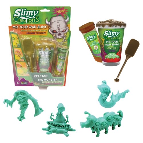 фото Slimy набор для создания слайма "монстры с игрушкой", золотой slimy creations