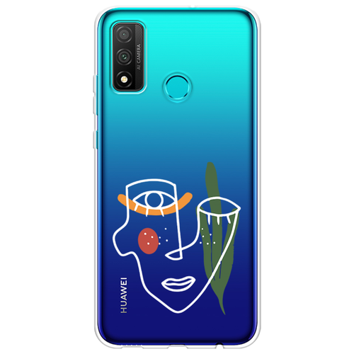 фото Силиконовый чехол минималистичный принт белый на huawei p smart 2020 case place