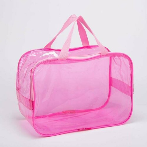 косметичка сумка отдел на молнии цвет розовый Косметичка розовый