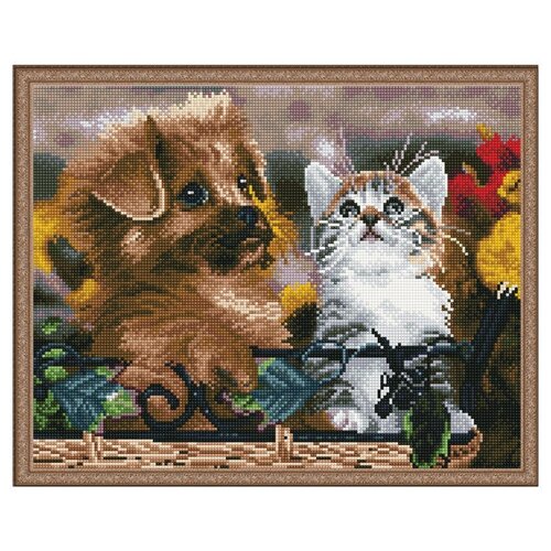 фото Molly набор алмазной вышивки два друга (km0846) 40х50 см