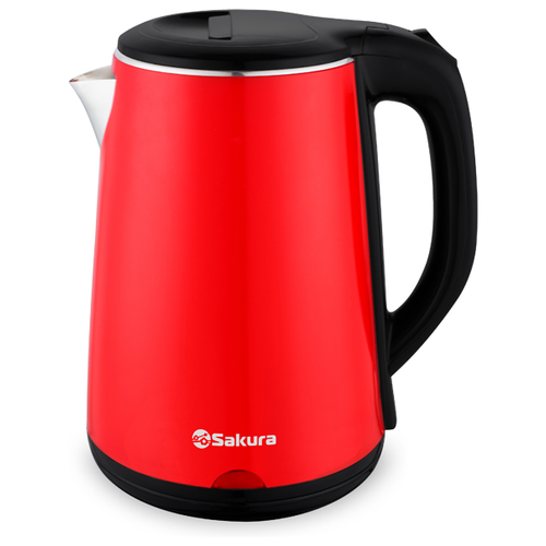 Чайник Sakura SA-2150BR RU, красный/черный чайник sakura sa 2159 ru красный