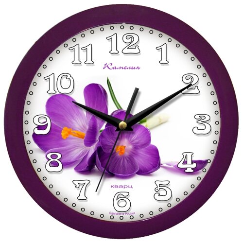 Часы настенные кварцевые Камелия 47541 Цветок