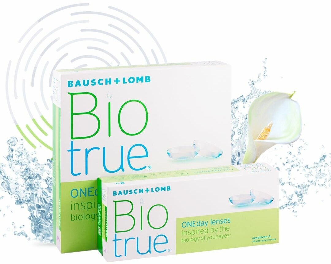 Линзы контактные Bausch&Lomb (Бауш энд Ломб) Biotrue Oneday мягкие однодневные для коррекции зрения (-4.50/8.6/14.2) 30 шт. Bausch & Lomb - фото №10