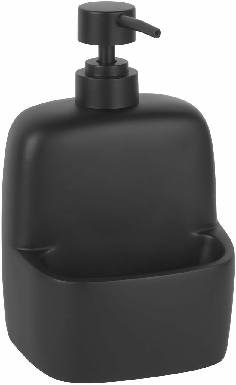 Дозатор с емкостью для губки черный WasserKRAFT K-8499BLACK